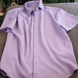 Casual Lavender Button Down Shirt for Men